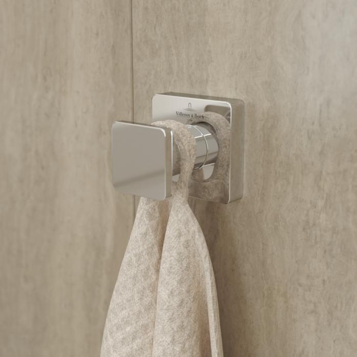 Villeroy und Boch Elements Striking Handtuchhaken TVA15201100061 chrom, 45x45x44mm