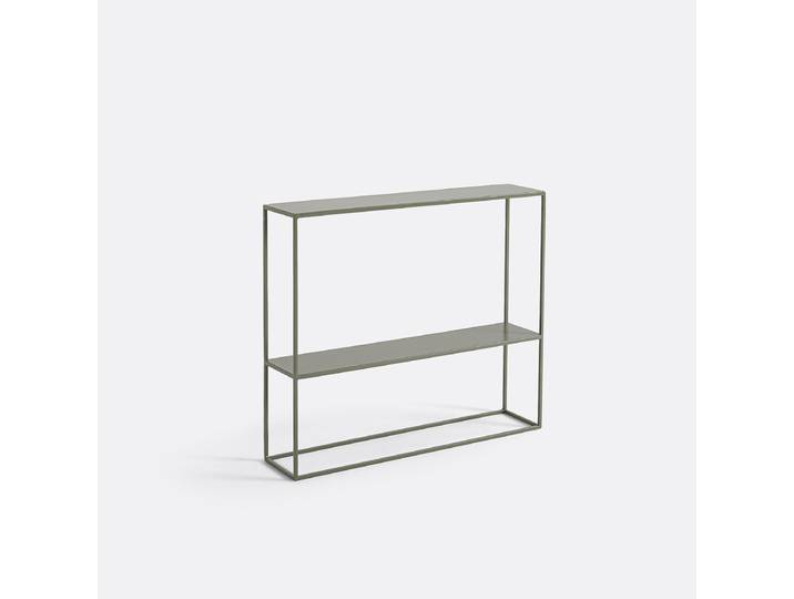 LA REDOUTE Console en métal acier, double plateau, Miva Vert Kaki