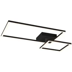 Reality Leuchten LED-Deckenleuchte Padella Alu, Eisen, Stahl & Metall Schwarz