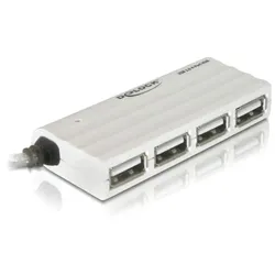 DeLOCK USB 2.0 external 4-port HUB 480 Mbit/s Weiß