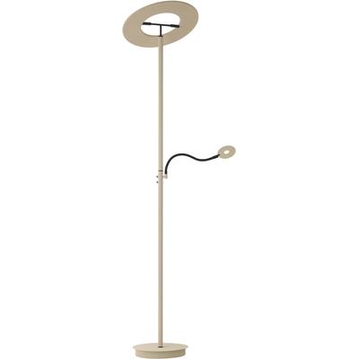LED Stehlampe "MONZA X", beige (sand), 2, Ø 42cm H: 180cm, 1 Stk.,mit Lesearm, HELL HÖLLISCH GUTES LICHT, Leuchten, Tastdimmer, LED Stehlampe