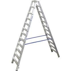 Krause 124784 Aluminium Stufen-Doppelleiter Arbeitshöhe (max.): 4.35 m Silber DIN EN 131 17.5 kg