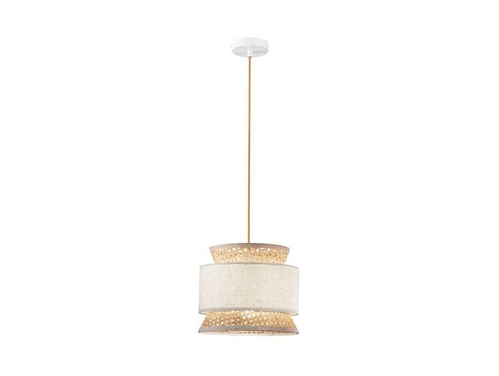 Luce Ambiente Design Hängeleuchte Gazebo, dimmbar, creme / amber, für Wohn- / Esszimmer, Holz