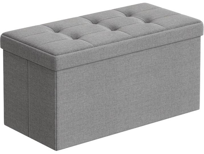Sitzhocker mit Stauraum Aschgrau