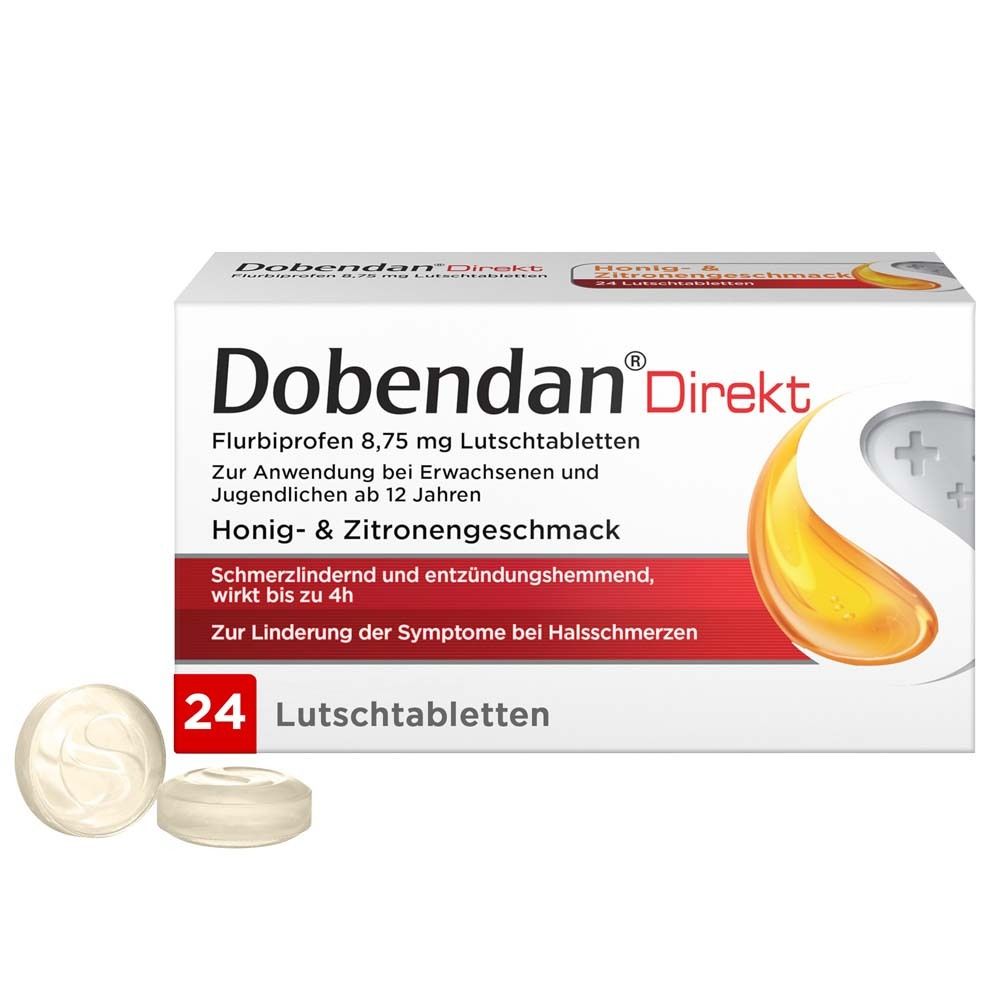 Dobendan Direkt Flurbiprofen 8,75 mg Lutschtabl. 24 St Lutschtabletten