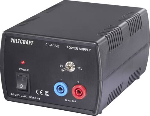 VOLTCRAFT CSP-160 Labornetzgerät Gleichspannung schaltbar 6 V/DC, 12 V/DC 6A (max.) 72W Anzahl Ausgänge 1 x