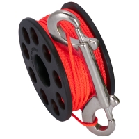 Scubaforce Spool mit Double Ender Stainless Steel - 30 Meter - orange