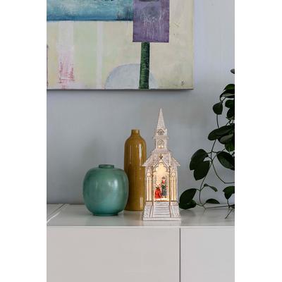 LED Laterne KONSTSMIDE "Weihnachtsdeko", weiß, B:11,5cm H:33cm L:11,5cm T:11cm, Leuchten, LED Kirche, weiß, wassergefüllt