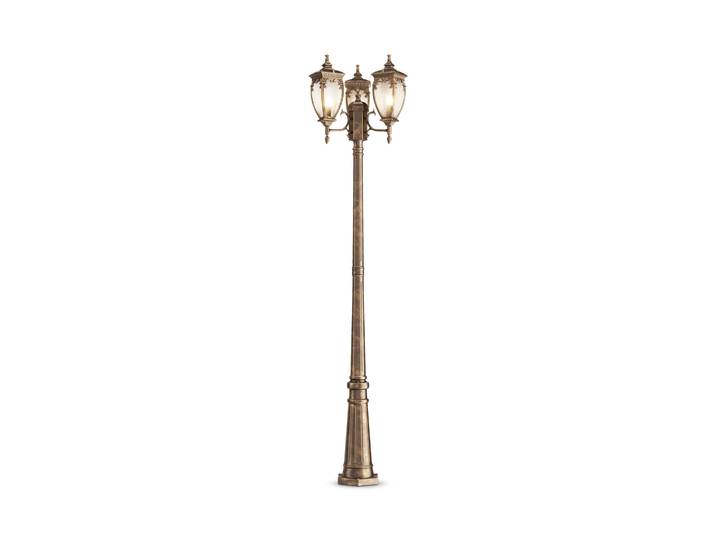 Lampadaire\, candélabre\, noir or\, alu\, H 239 cm