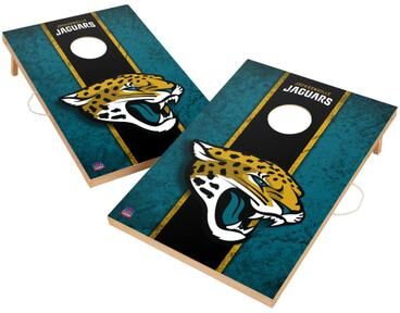 Skip's Garage Vintage Jacksonville Jaguars NFL 2x4 Tailgate Cornhole Boards