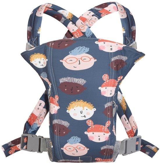 Lichtgewicht 4-in-1 babydrager voor jongens met cartoonfiguren, blauw
