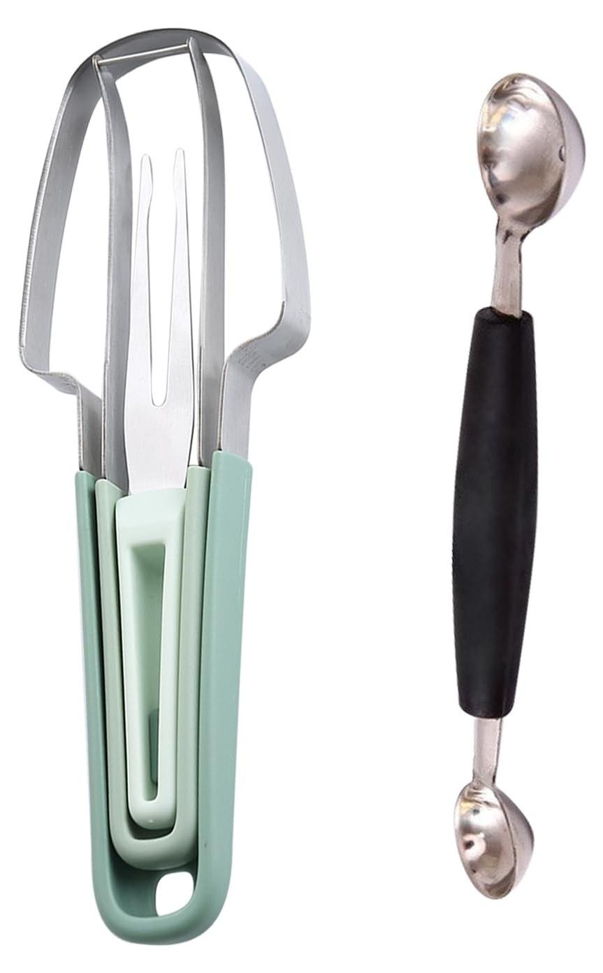Dripio 3-in-1 watermeloen snijset, roestvrij staal, groen