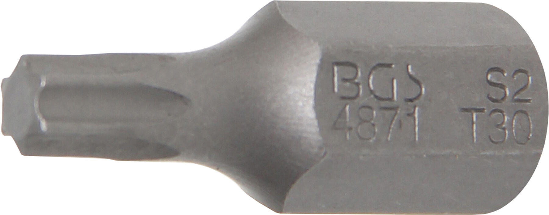 BGS Bit Antrieb Außensechskant 10 mm T-Profil (für TX) T30 ; BGS technic (4871)