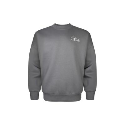 Sweater SIKSILK "SikSilk Essentials Sweater", Herren, Gr. XS, grau, 80% Baumwolle, 20% Polyester, unifarben, Rundhals, Sweatshirts Sweater