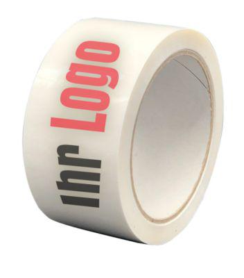 PVC-Klebeband, 2-farbiger Druck, weiß, 72 Rollen