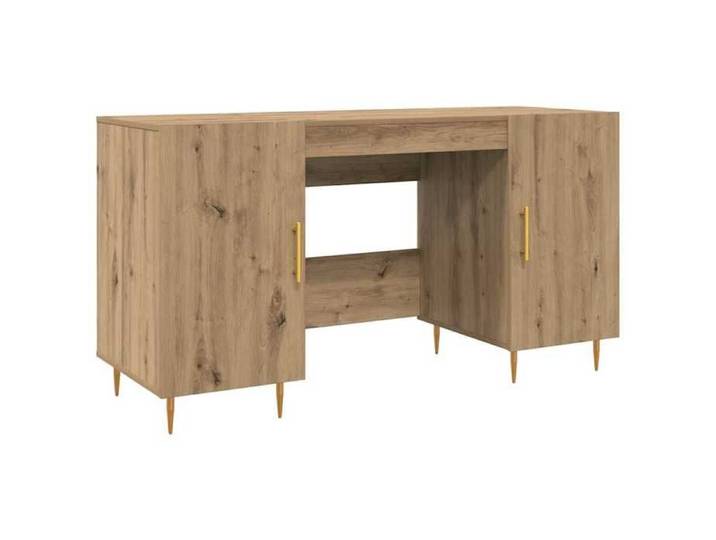 En Promotion Bureau d'étude/bureau de travail - Beige Contemporain Bureau chêne artisanal 140x50x75cm - Bois d'ingénierie 4058955
