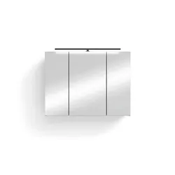 by Living Spiegelschrank   ¦ grau ¦ Maße (cm): B: 80 H: 60
