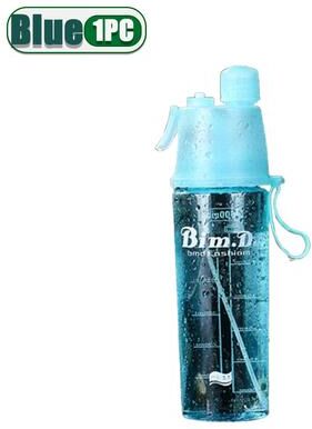 Universal Stock Grape Spray Water Bottle Portable Misting Sports Water Bottle blue