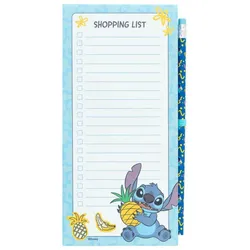 Disney Stitch - magnetische Notizbuch / Einkaufs- seznam für ledničky + Bleistift aus der Kollektion Tropical (10 x 21 cm)