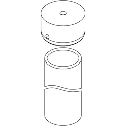 HSK Ersatzteile Deckenstrebe, Premium / Exklusiv, Höhe 1.400 mm Höhe 1.400 mm, Weiß, E85335-04 E85335-04