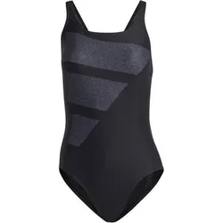 ADIDAS Damen Badeanzug Big Bars Graphic, Größe 40 in Schwarz Schwarz