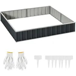 Hochbeet DIY Gartenbeet mit T-Form-Pflanzenschilder Handschuhe Stahl