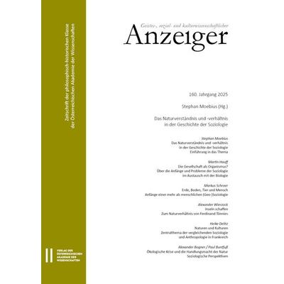 Geistes-, sozial- und kulturwissenschaftlicher Anzeiger ‒ Zeitschrift der philosophisch-historischen Klasse der Österreichischen Akademie der