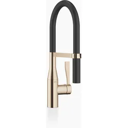 Dornbracht SYNC Profi-Einhebelmischer, flexibler Silikonschlauch, Ausladung 200mm, 33865895-46, Farbe: Champagne gebürstet