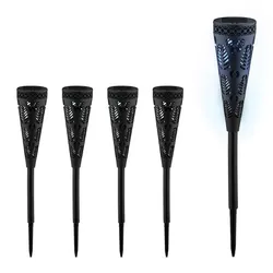 Relaxdays Solarlampen-Set mit Lichteffekt Schwarz