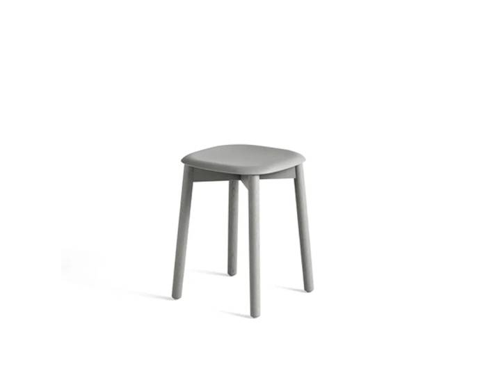 HAY Soft Edge 72 Hocker Soft grey-soft grey Eichen­gestell