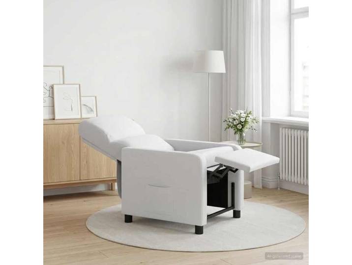 Fauteuil inclinable - 1 place - 110 kg par siège - Blanc Tissu_4844