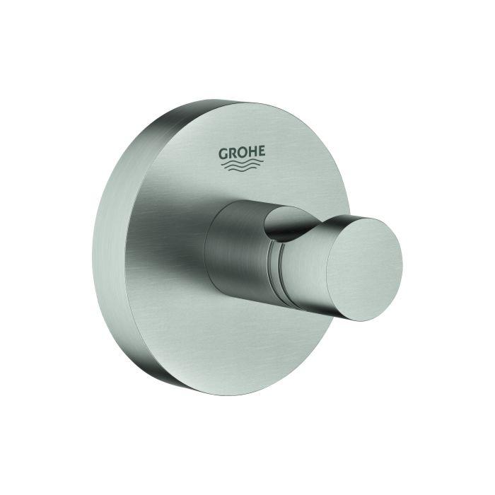 Grohe Essentials Bademantelhaken 40364DC1 supersteel, verdeckte Befestigung