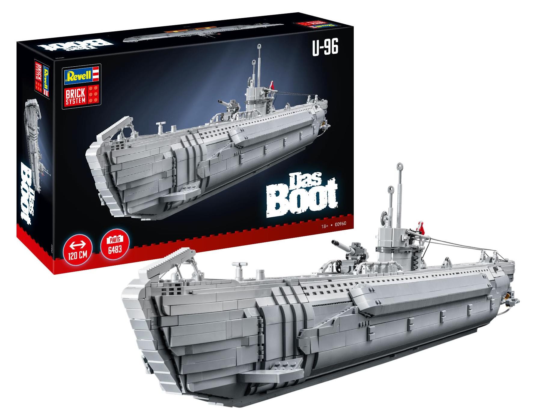 Bausatz U-Boot Klemmbausteine - 6.483 Teile - Bedruckte Bauteile - Mit Filmplakat A3