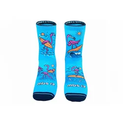 MALDITA BUENA SUERTE Socken Flamingo | blau M | 39-40