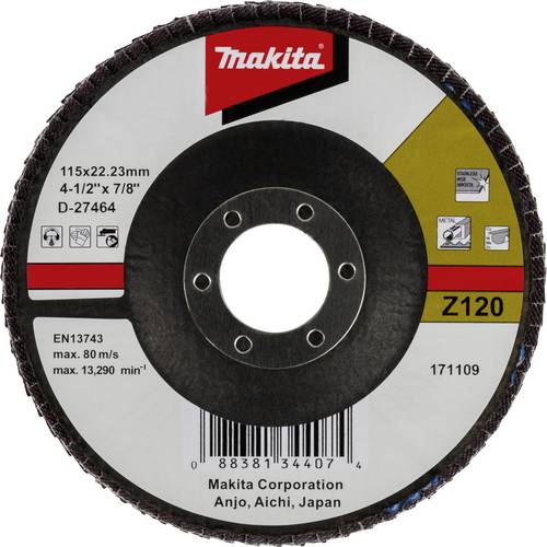 Makita D-27464 Fächerschleifscheibe Durchmesser 115mm Körnung (num)=120 1St.