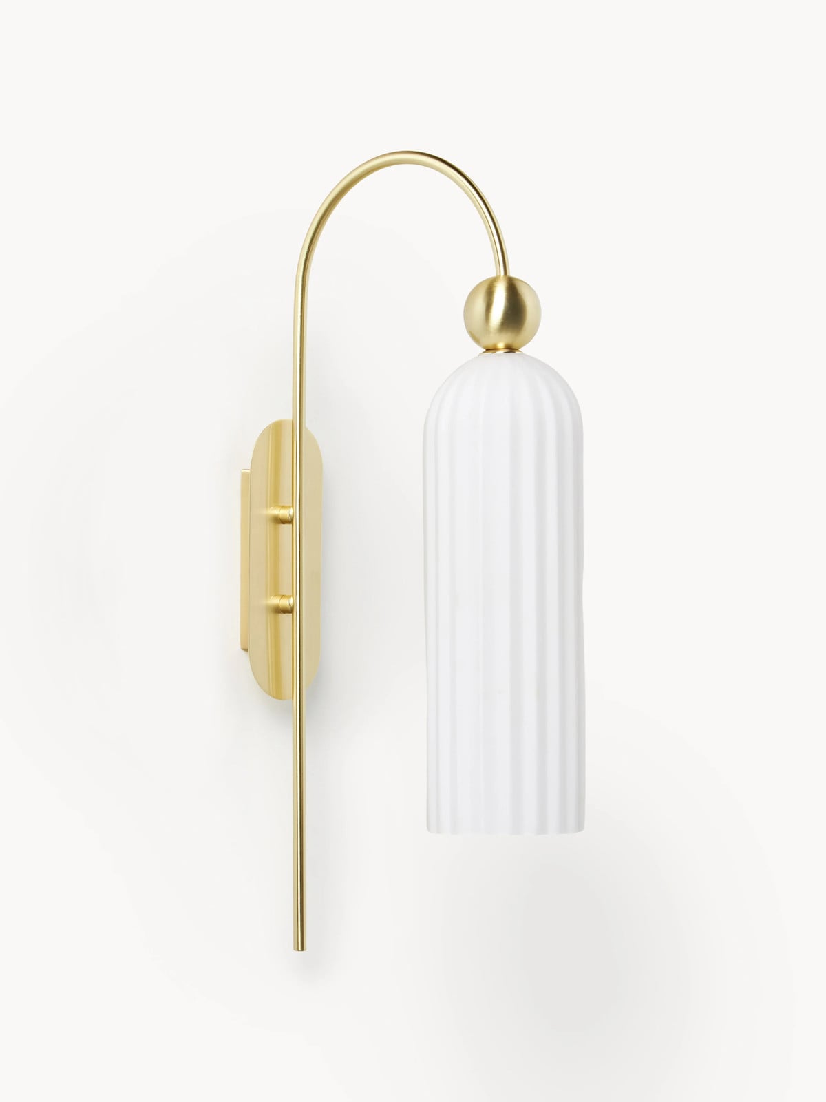 Maytoni Wandlamp Antic Modern Goud/Messing en Wit met Glas en Metaal E14