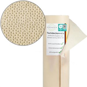Sensalux Tischdeckenrolle 9865888, abwischbar, creme, aus stoffähnlichem 80 g/m² PP-Vlies, 1 x 40 m