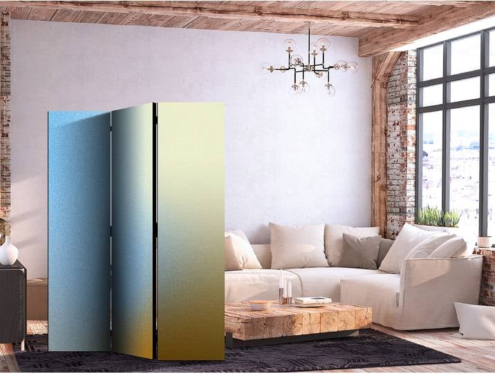 Paravent dynamique 2 faces Autres Bleu/Orange 135 x 172cm