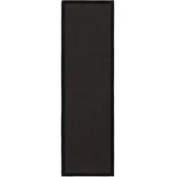 benuta Nest Sisal Teppich Sana Schwarz 70x240 cm - Naturfaserteppich aus Sisal