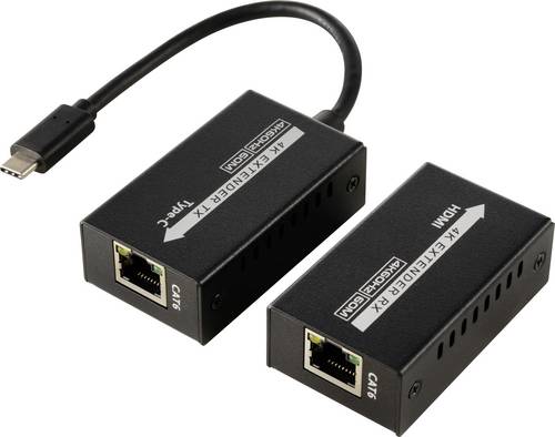 SpeaKa Professional SP-TPCE-500 USB-C (DP Alt Mode) HDMI Extender über Netzwerkkabel RJ45 60m