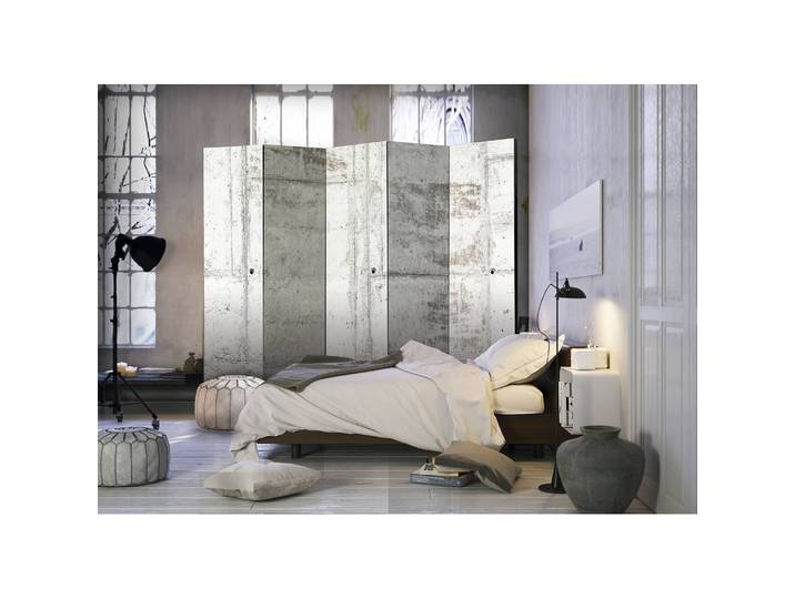 Paravent Urban Bunker Polaire Gris 225 x 172cm 5 éléments