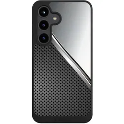 Nivocase Handyhülle für Samsung Galaxy S24 Hülle NIVOpure Case Schwarz Carbon Metall Stahl (Samsung Galaxy S24), Smartphone Hülle, Schwarz