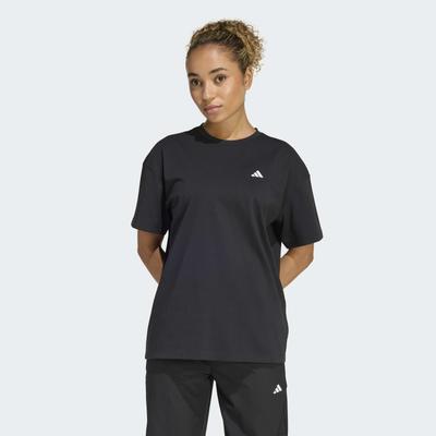 T-Shirt ADIDAS PERFORMANCE "PRIMELIFT ESSENTIALS WORKOUT OVERSIZED", Damen, Gr. M, schwarz, Obermaterial: 74% Baumwolle, 26% Polyester, Rundhals, Shirts T-Shirt