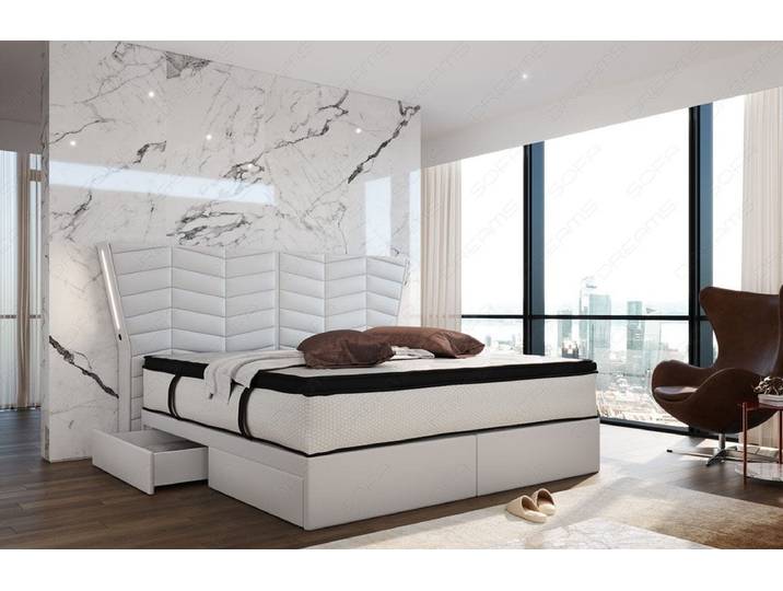 Boxspringbett Novara Leder