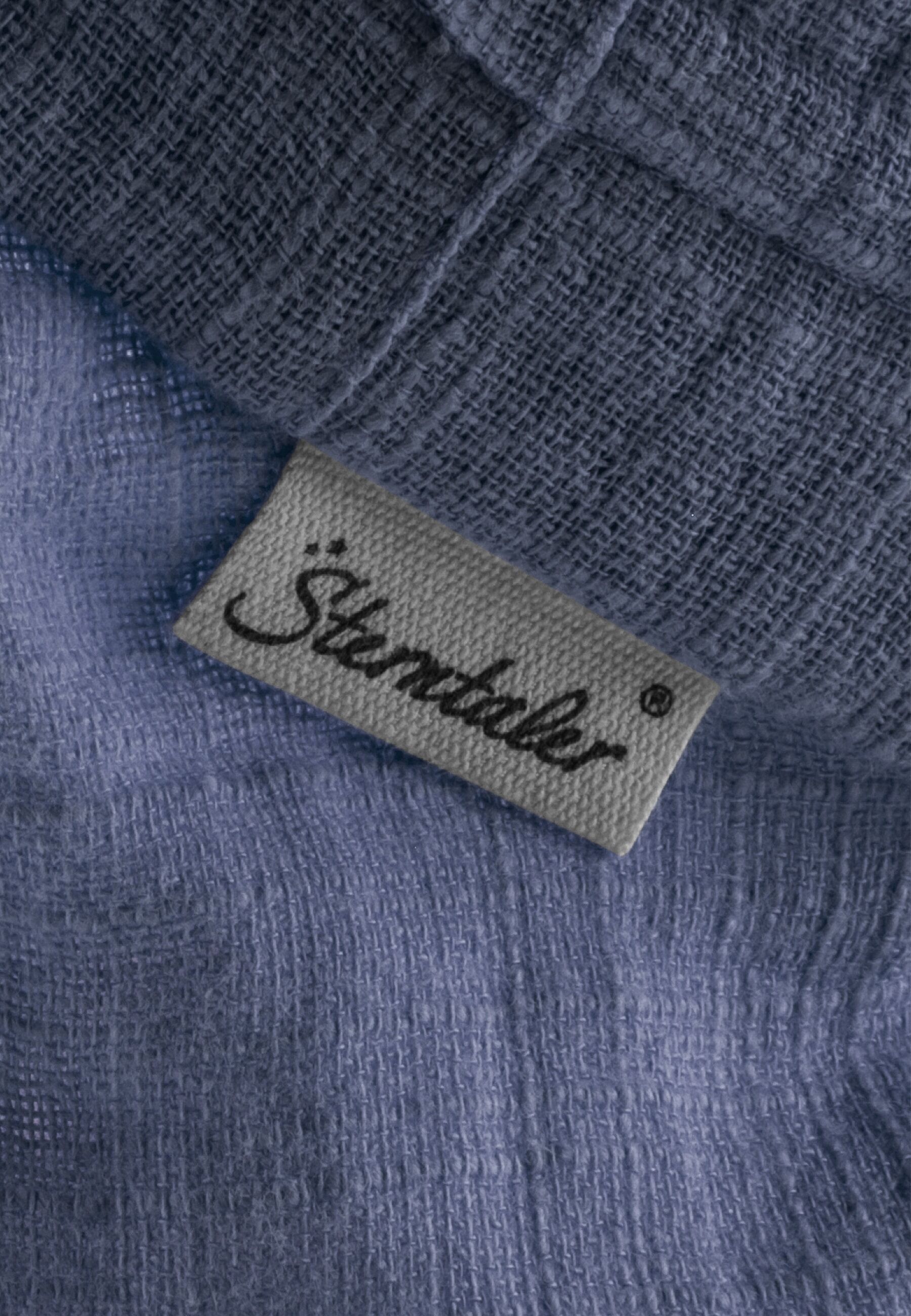 Schirmmütze STERNTALER "Schirmmütze mit Nackenschutz uni", Kinder, Gr. 43, blau, Mützen Schirmmütze