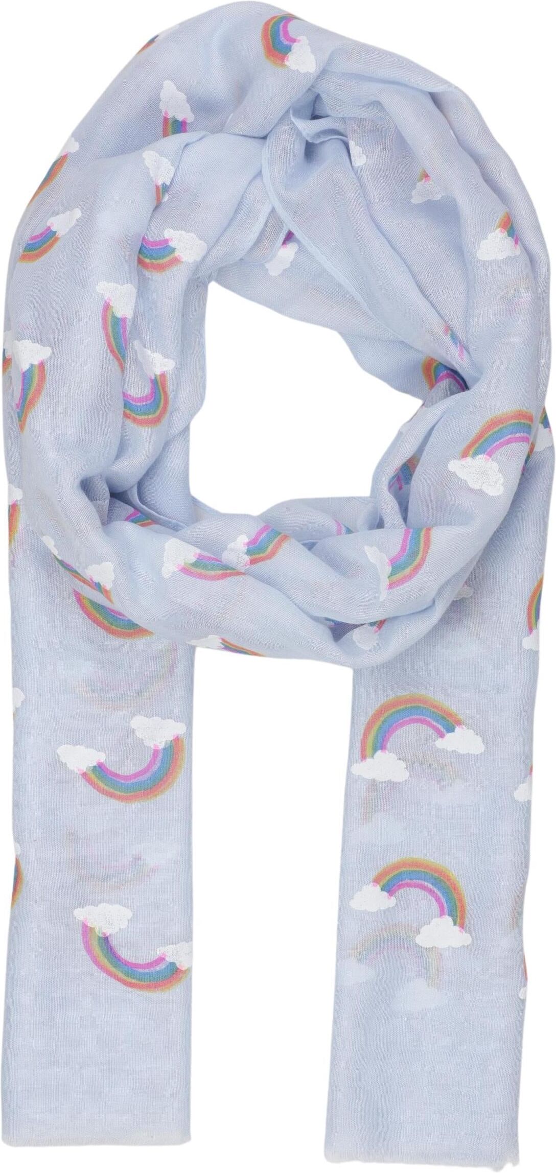 Zwillingsherz Damen Schal oder Tuch, Hellblau, Synthetik - Second Hand