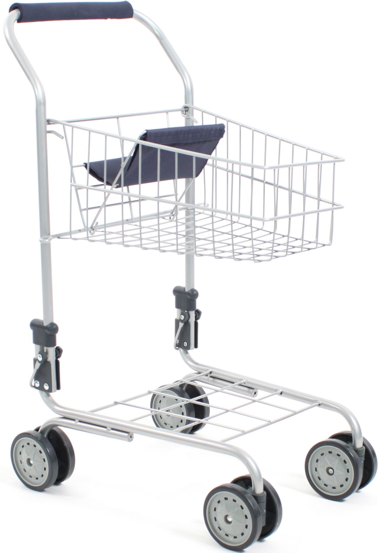 Spiel-Einkaufswagen CHIC2000 "Navy Blue", blau (navy blau), Kinder-Einkaufswagen, KinderB:41cm H:58cm T:41cm, Spiel-Einkaufswagen, mit Puppensitz, B:41cm H:58cm T:41cm