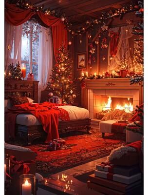 Inspired Living Vintage Santa Claus Canvas Print Christmas Wall Art For Holiday Home Decor 20x30cm m