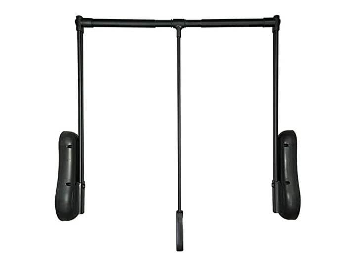 xcfhRTdxf Kleiderstange, Robuste Schrank-Ausziehstange, Kleiderbügel, Kleiderschrank-Hebeschiene(Black,33.4-59inch)