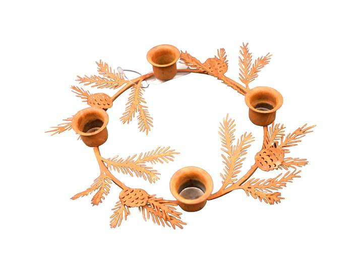 Kerzenständer Fancy Woodland braun Metall - Kerzenständer